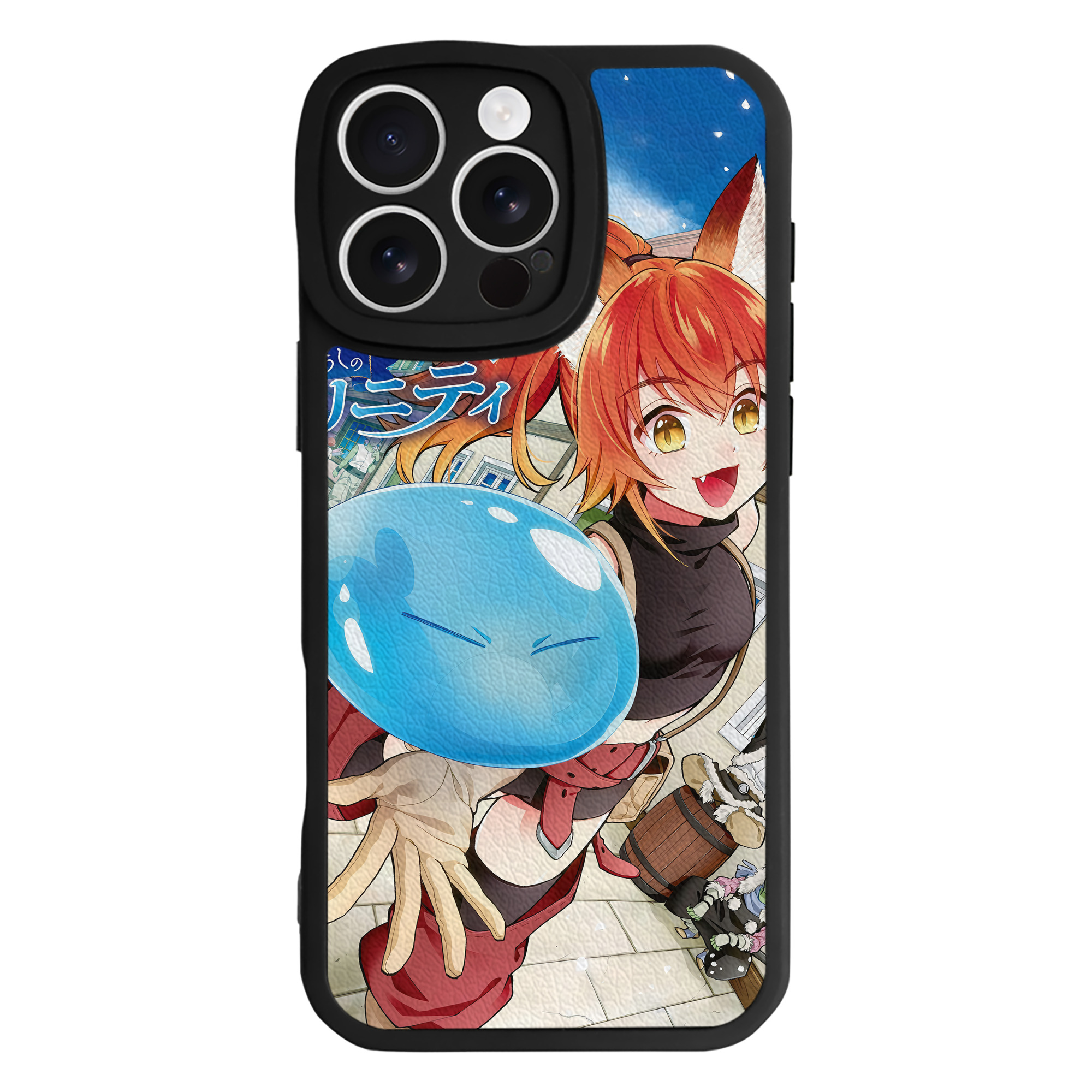 （画像用） 転スラ Regarding Reincarnated to Slime 【iPhone 16シリーズ対応】シリコンスマホケース（レザー調） 材質：シリコン